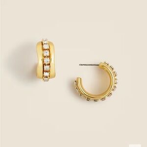 NWT J Crew Sparkle Teeth Hoop Earrings